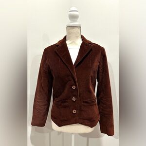 GLEN OF MICHIGAN Vintage Corduroy Women’s Blazer Size M Brown Retro Preppy